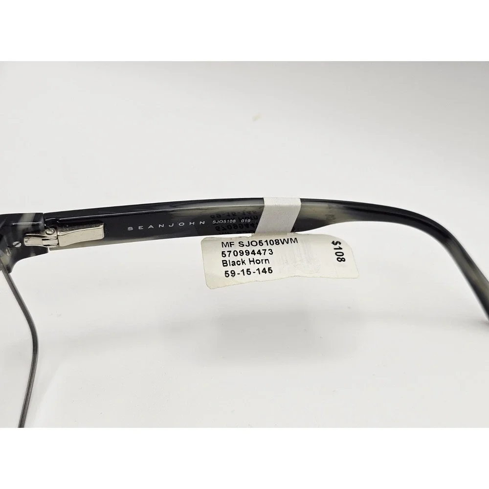 Sean John MF SJO5108WM Black Horn Eyeglass Frames‎ 59 15 145